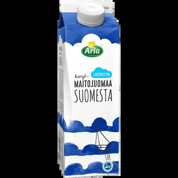Arla 5 dl laktoositon kevytmaitojuoma Suomi ESL