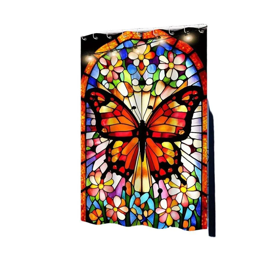 Perhonen Lasimaalaus Ovi Paneeli Verho Pickify, 1PC-180X213cm/71*84in