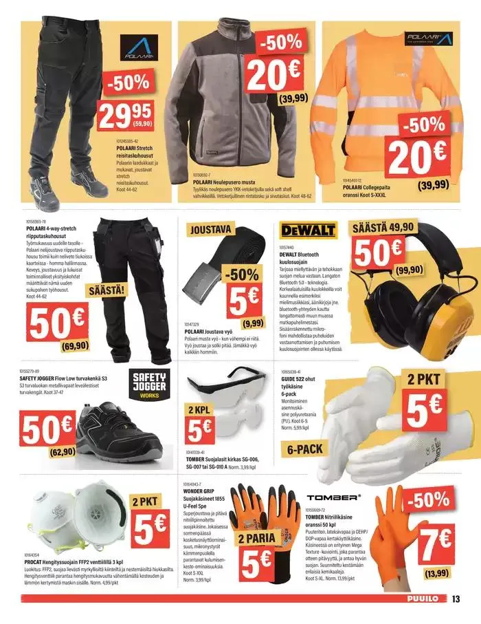 Puuilo tarjoukset voimassa alkaen 5. maaliskuuta - 16. maaliskuuta 2025 - Tarjouslehti sivu 13