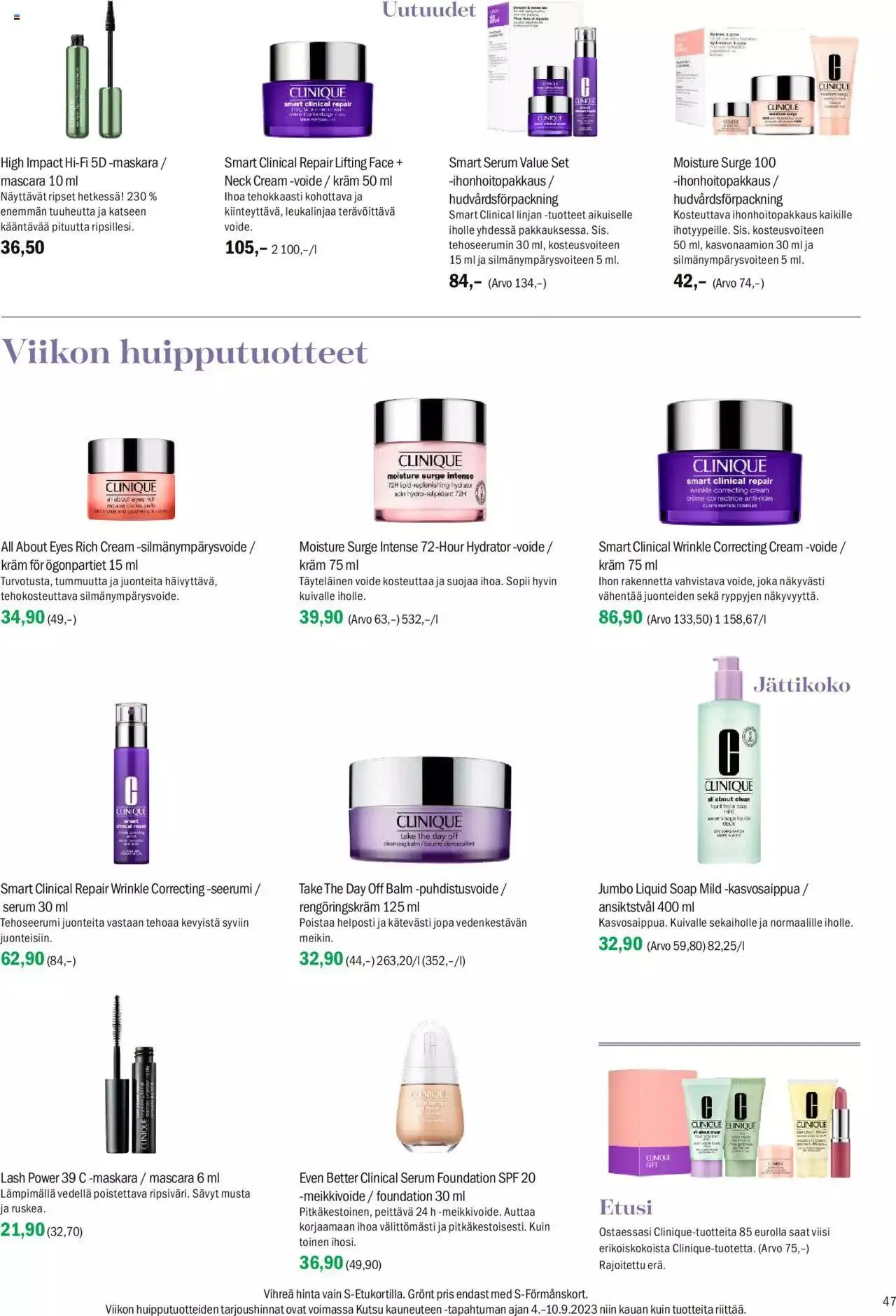 Sokos tarjoukset voimassa alkaen 4. syyskuuta - 8. lokakuuta 2023 - Tarjouslehti sivu 47