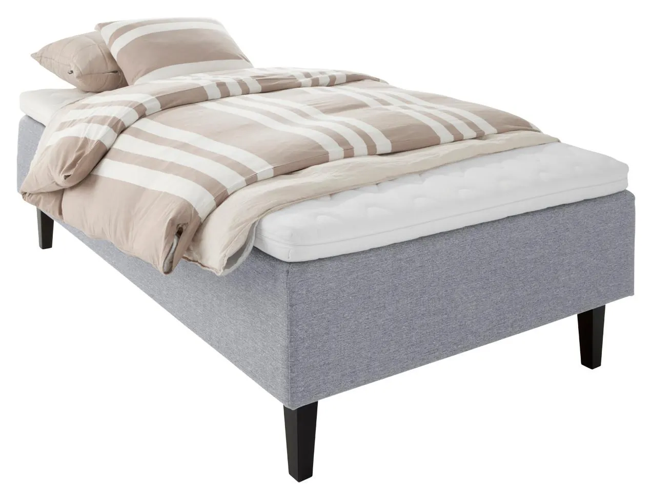 BUONA GREY -runkopatja 120x200 cm Sisältää kaupanpäällisenä GROOVE-sijauspatjan ja jalkasarjan