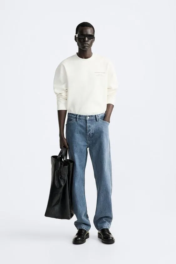 PRINTED SWEATSHIRT WITH SLOGAN