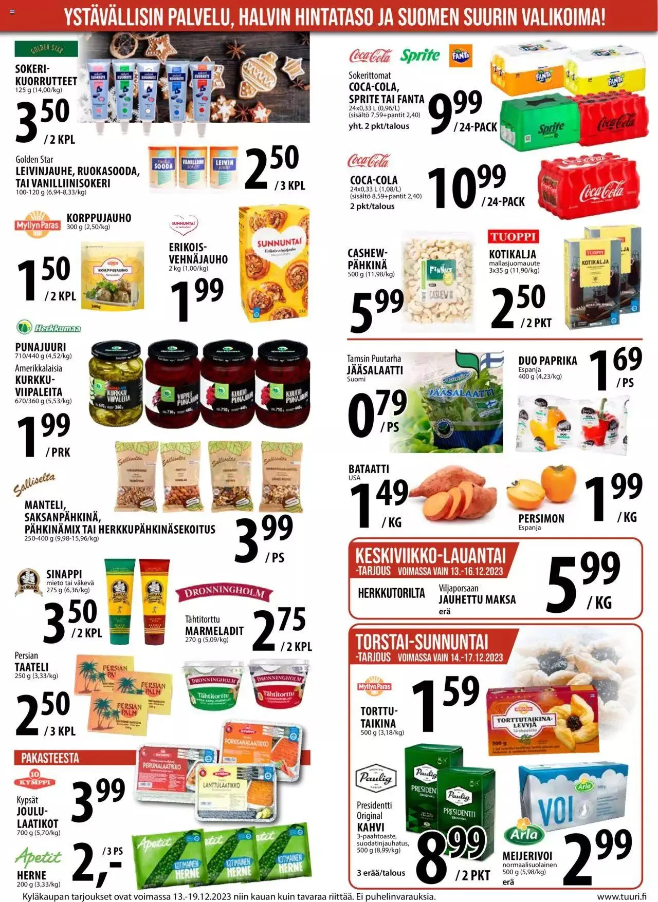 Tuuri tarjoukset voimassa alkaen 13. joulukuuta - 19. joulukuuta 2023 - Tarjouslehti sivu 14
