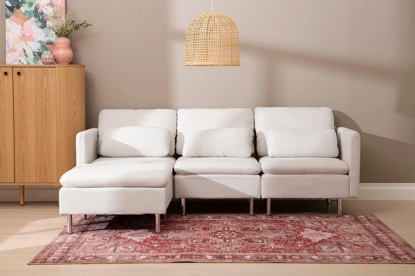 3-istuttava divaanisohva, beige