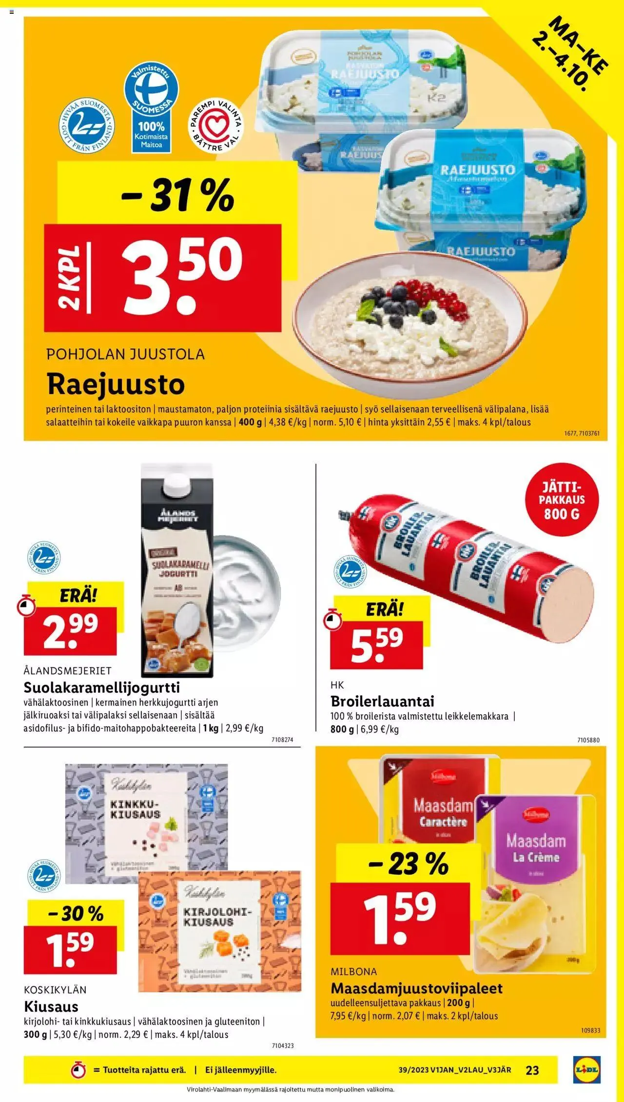Lidl tarjoukset voimassa alkaen 28. syyskuuta - 4. lokakuuta 2023 - Tarjouslehti sivu 29