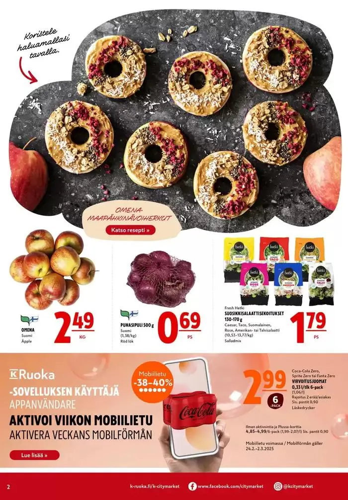 K-citymarket tarjoukset voimassa alkaen 24. helmikuuta - 10. maaliskuuta 2025 - Tarjouslehti sivu 2