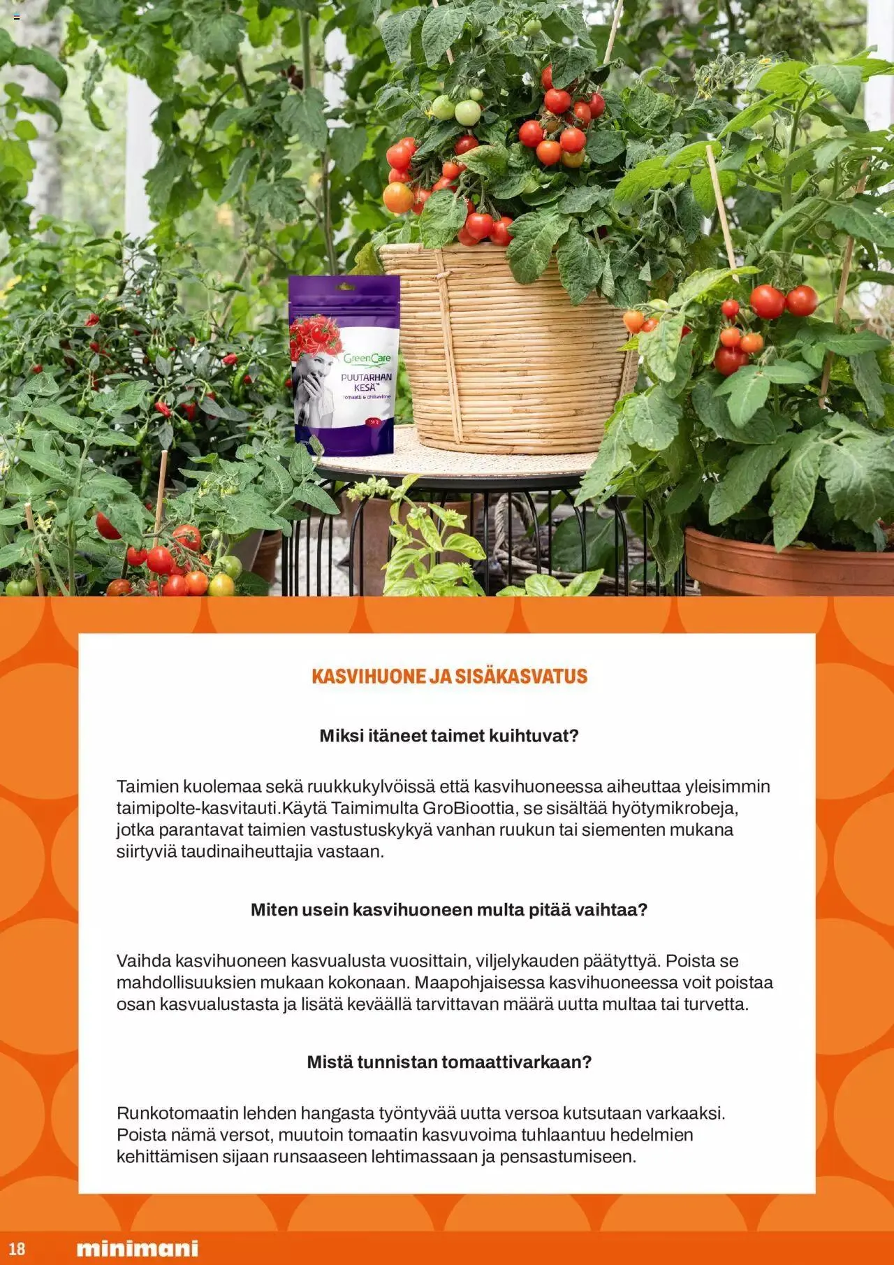 Minimani puutarha-kuvasto voimassa alkaen 24. huhtikuuta - 31. joulukuuta 2024 - Tarjouslehti sivu 18