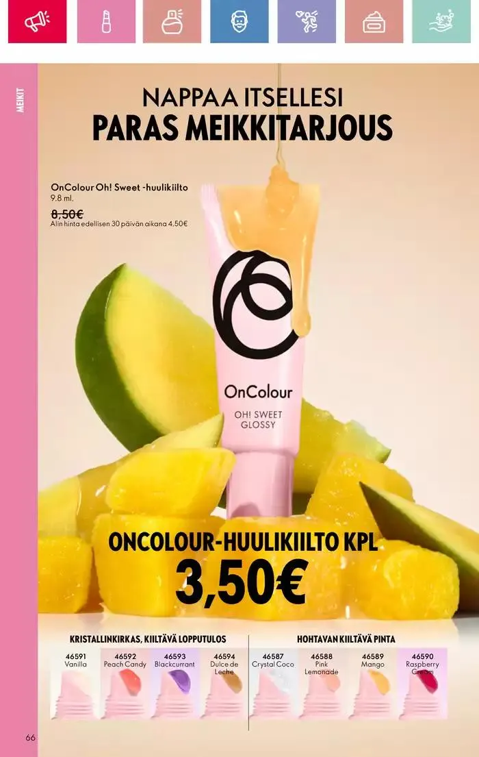 Oriflame tarjoukset voimassa alkaen 9. maaliskuuta - 29. maaliskuuta 2025 - Tarjouslehti sivu 66