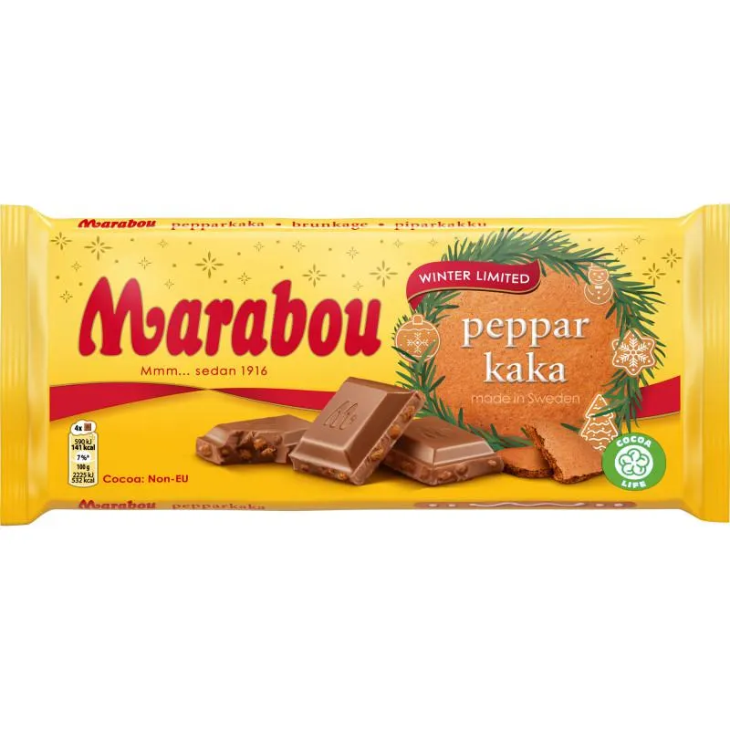 Suklaalevy Marabou 185 g Pepparkaka