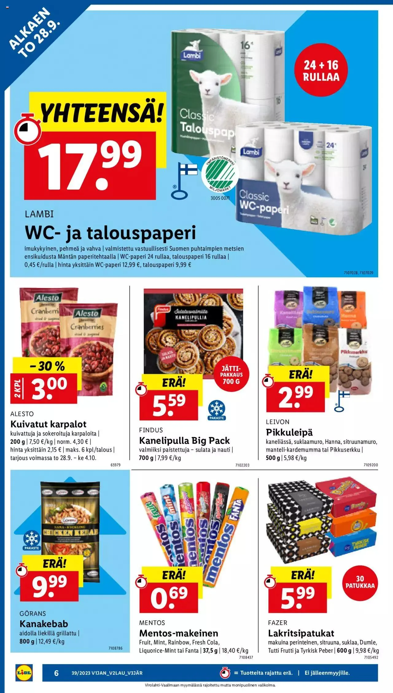 Lidl tarjoukset voimassa alkaen 28. syyskuuta - 4. lokakuuta 2023 - Tarjouslehti sivu 8