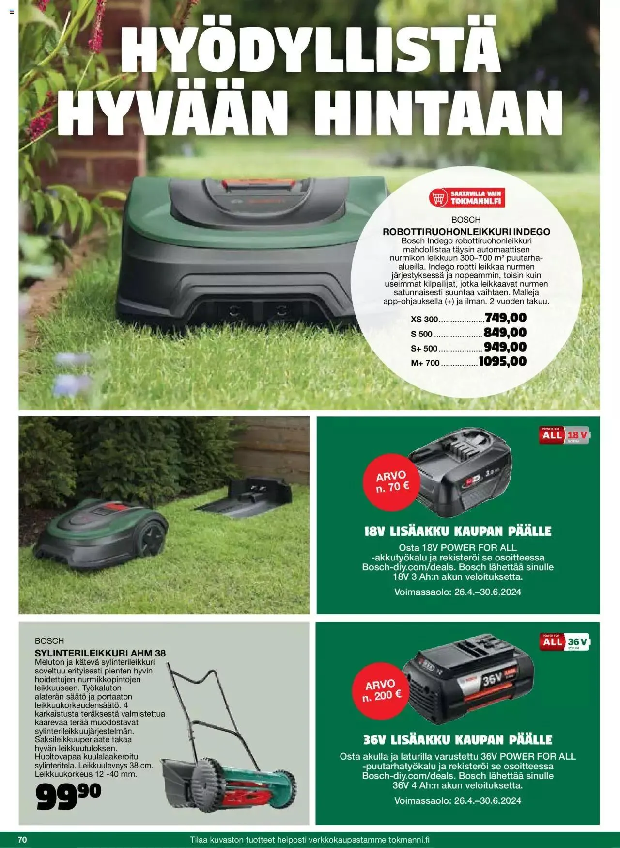 Tokmanni - Kesä 2024 voimassa alkaen 1. huhtikuuta - 31. joulukuuta 2024 - Tarjouslehti sivu 70