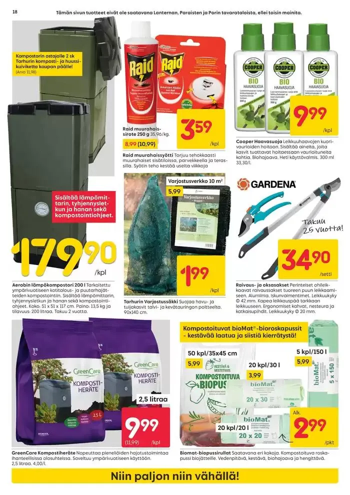 Rusta tarjoukset voimassa alkaen 16. maaliskuuta - 16. maaliskuuta 2025 - Tarjouslehti sivu 18