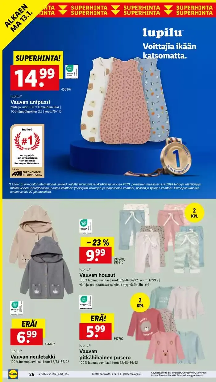 Tarjouksia tarjoushaukoille voimassa alkaen 6. tammikuuta - 15. tammikuuta 2025 - Tarjouslehti sivu 30