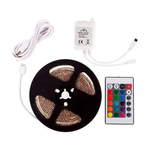 Led Energie LED-valonauha USB RGBW 3m kaukosäädin