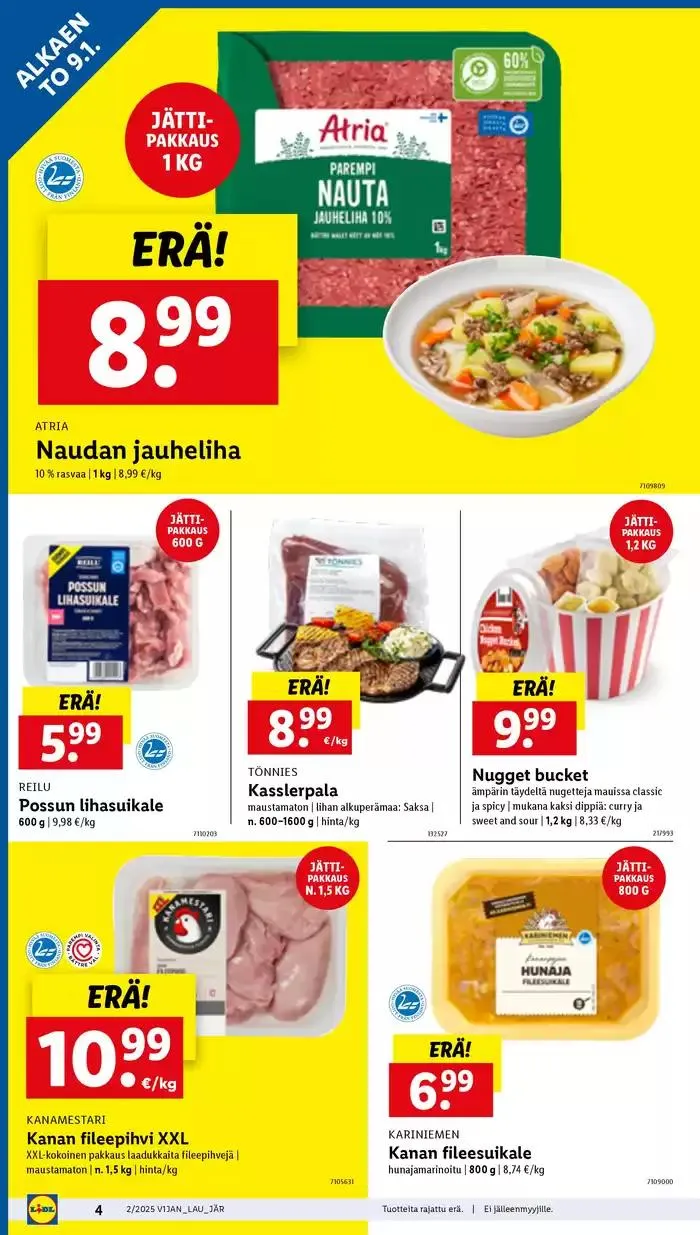 Tarjouksia tarjoushaukoille voimassa alkaen 6. tammikuuta - 15. tammikuuta 2025 - Tarjouslehti sivu 4