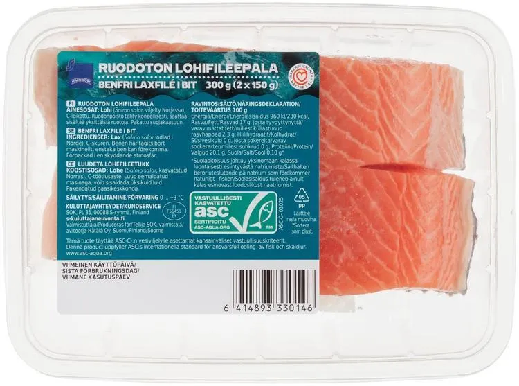 Rainbow Ruodoton lohifileepala ASC 300g (2 x 150 g)