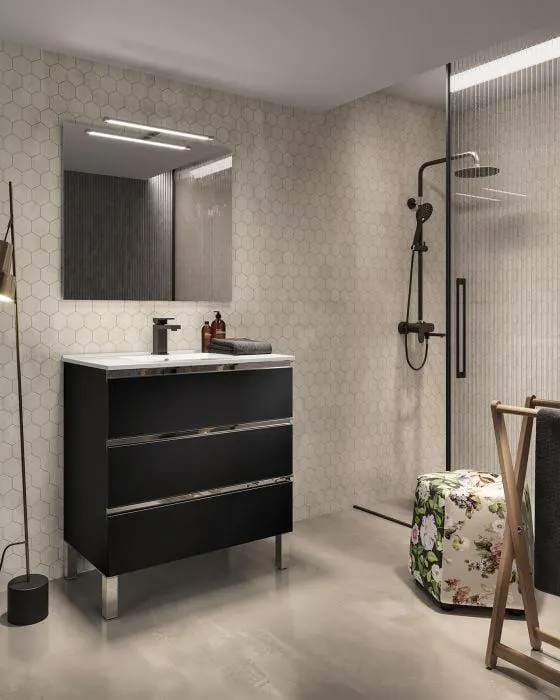 Kylpyhuonekaluste Ordonez Malaga 80 cm Mattamusta