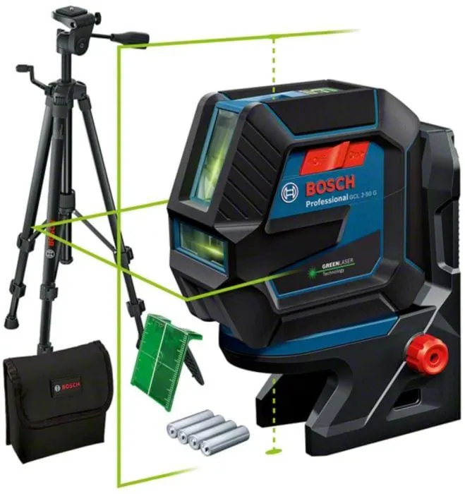 Yhdistelmälaser Bosch GCL 2-50 G + Mittausjalusta BT 150