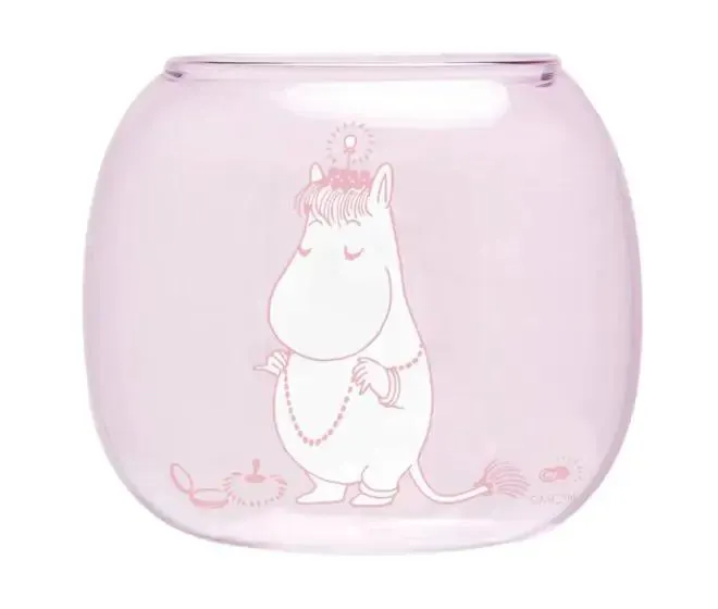 Muurla Muumi kynttilälyhty Niiskuneiti pinkki 9,5 cm