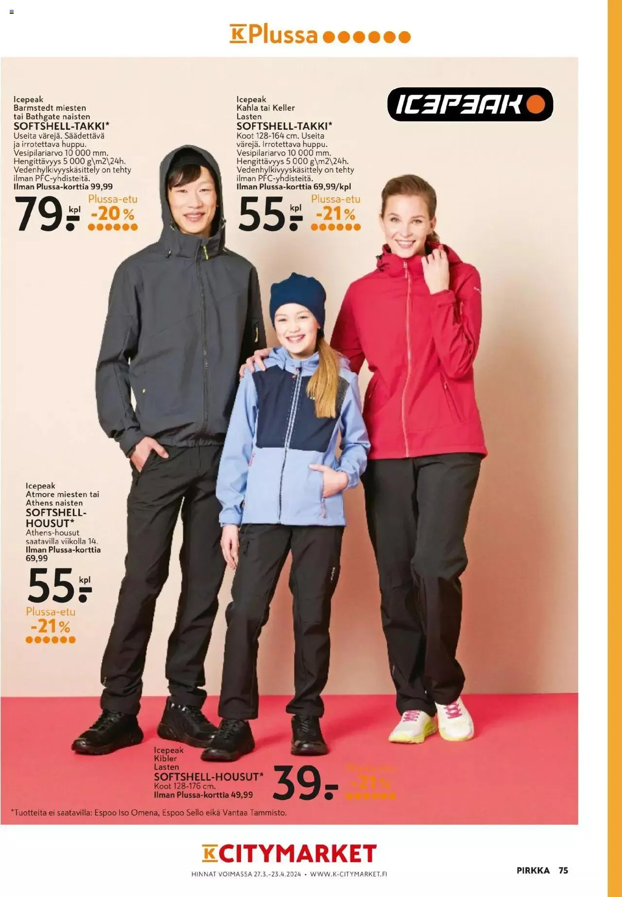 K-Market - Pirkka voimassa alkaen 27. maaliskuuta - 23. huhtikuuta 2024 - Tarjouslehti sivu 75