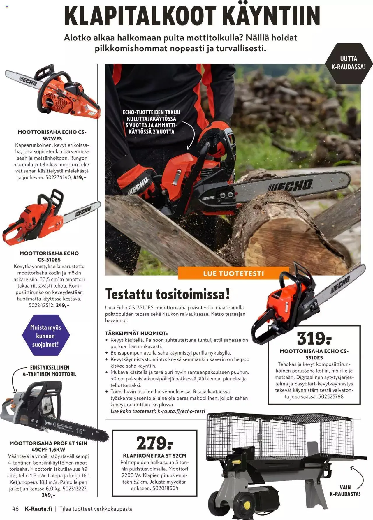 K-Rauta tarjoukset - Pakissa voimassa alkaen 1. elokuuta - 30. syyskuuta 2023 - Tarjouslehti sivu 46