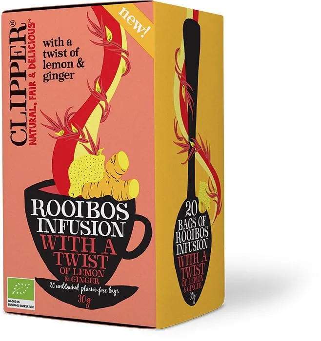 Rooibos sitruuna & inkivääri 20 pss, Rooibos Infusion With a Twist, 30 g