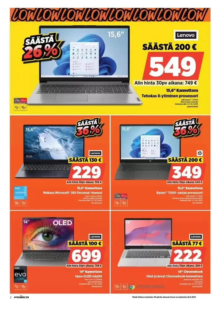 Power tarjoukset voimassa alkaen 30. joulukuuta - 16. maaliskuuta 2025 - Tarjouslehti sivu 2