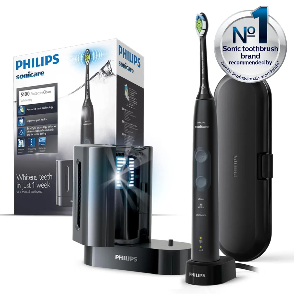 Philips Sonicare ProtectiveClean 5100 Sähköhammasharja, HX6850/57
