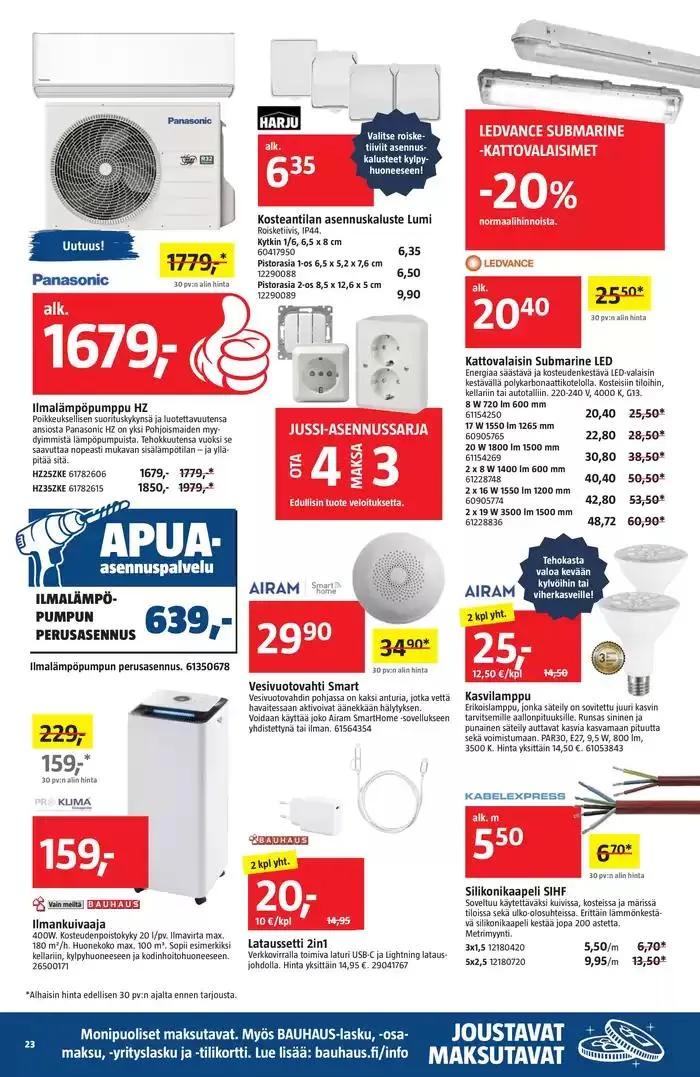Bauhaus tarjoukset voimassa alkaen 6. maaliskuuta - 18. maaliskuuta 2025 - Tarjouslehti sivu 23