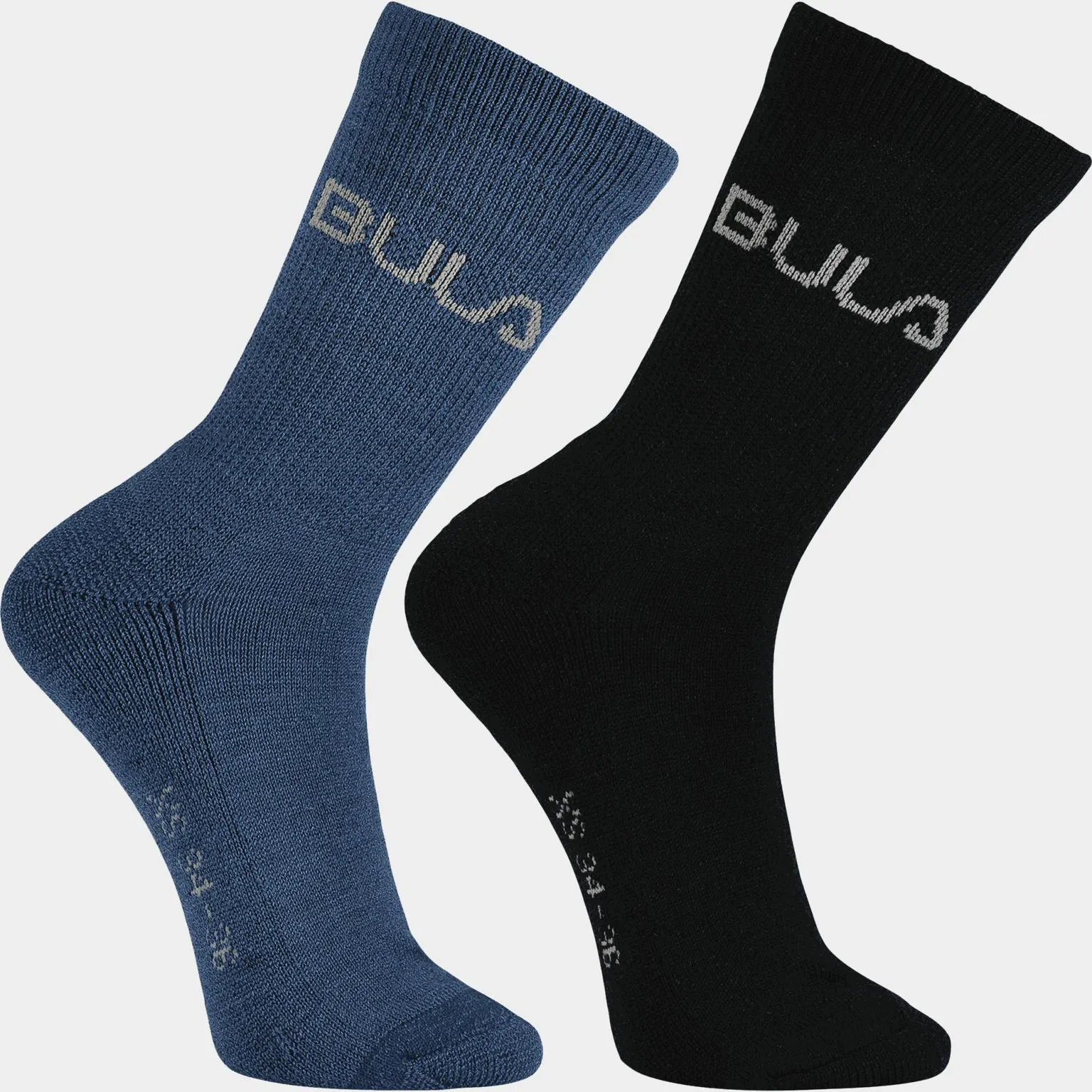 2PK Wool Socks, nuorten sukat - Sininen
