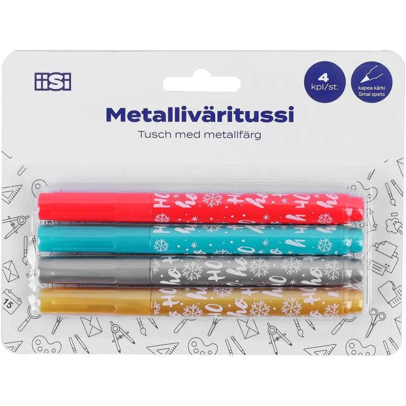 Tussi Iisi 4 kpl metallivärit