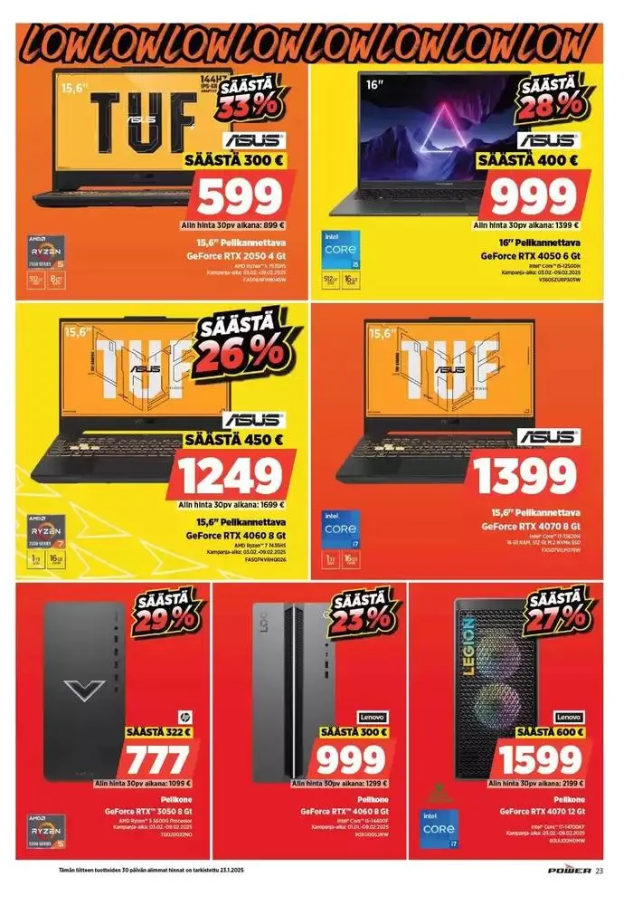 Power tarjoukset voimassa alkaen 23. joulukuuta - 9. helmikuuta 2025 - Tarjouslehti sivu 23