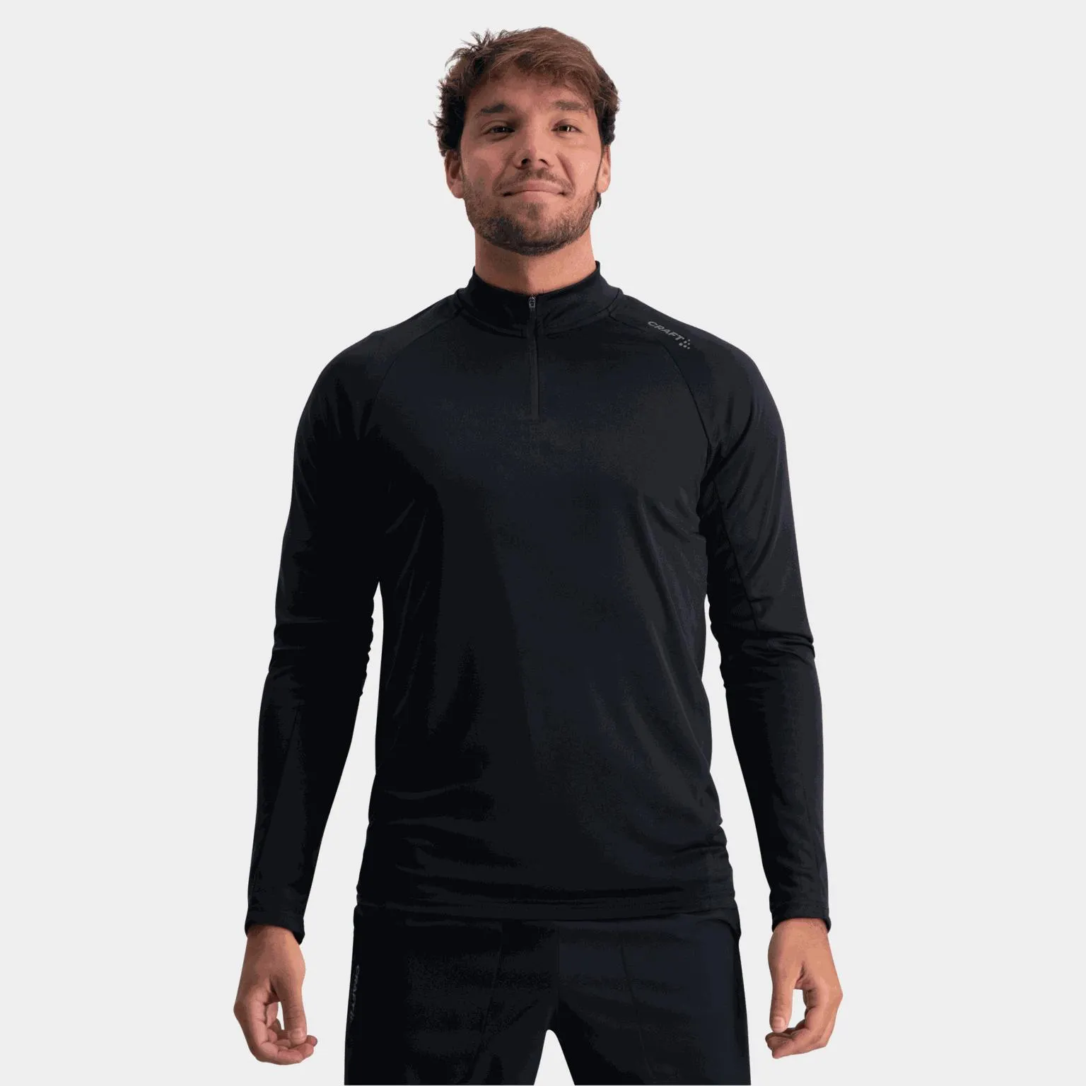 Core Charge Long Sleeve Zip Tee 2, miesten treenipaita