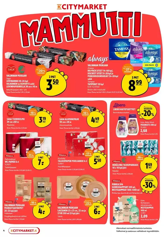 K-citymarket tarjoukset voimassa alkaen 13. maaliskuuta - 23. maaliskuuta 2025 - Tarjouslehti sivu 4