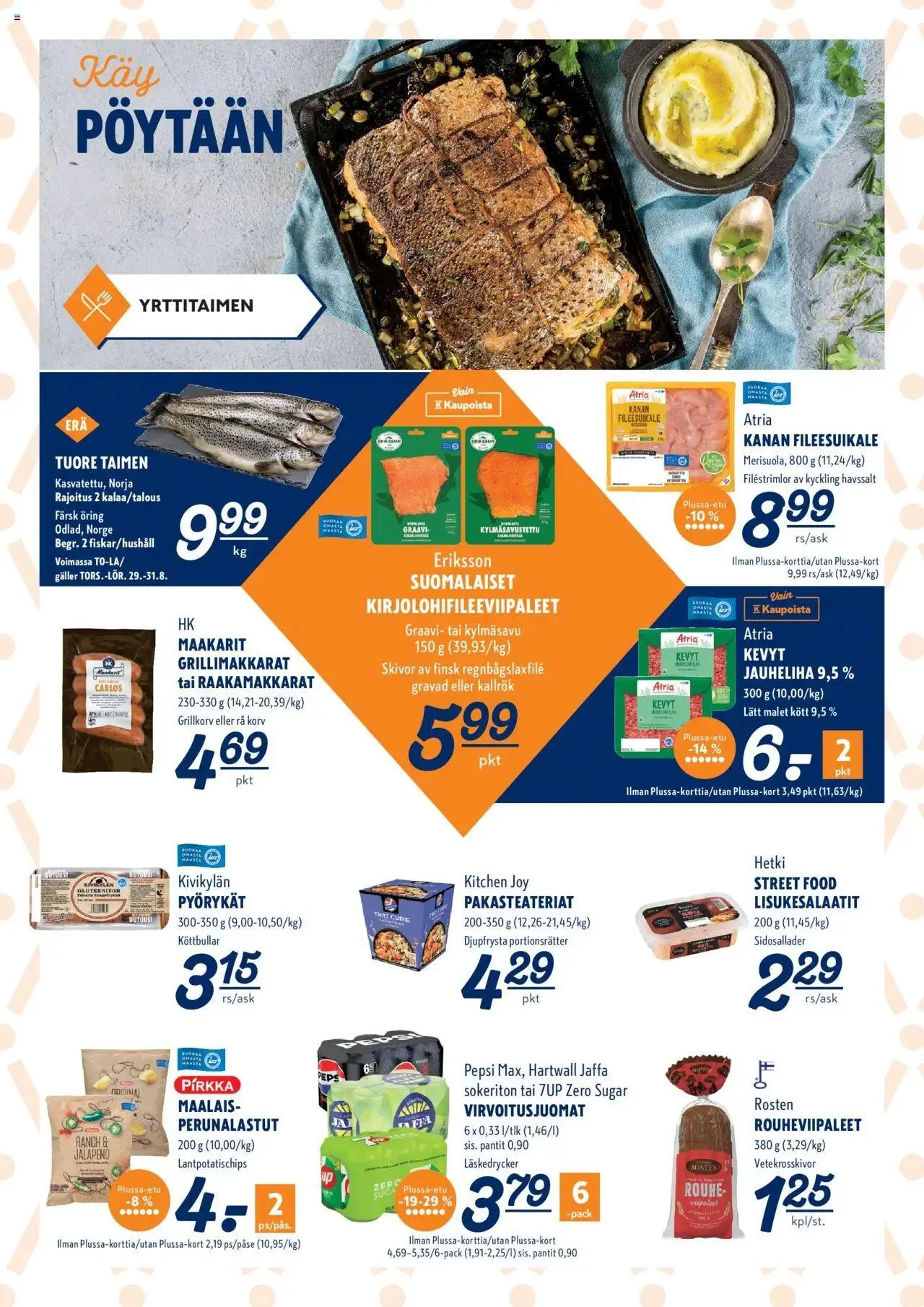 K-Supermarket tarjoukset voimassa alkaen 29. elokuuta - 1. syyskuuta 2024 - Tarjouslehti sivu 3