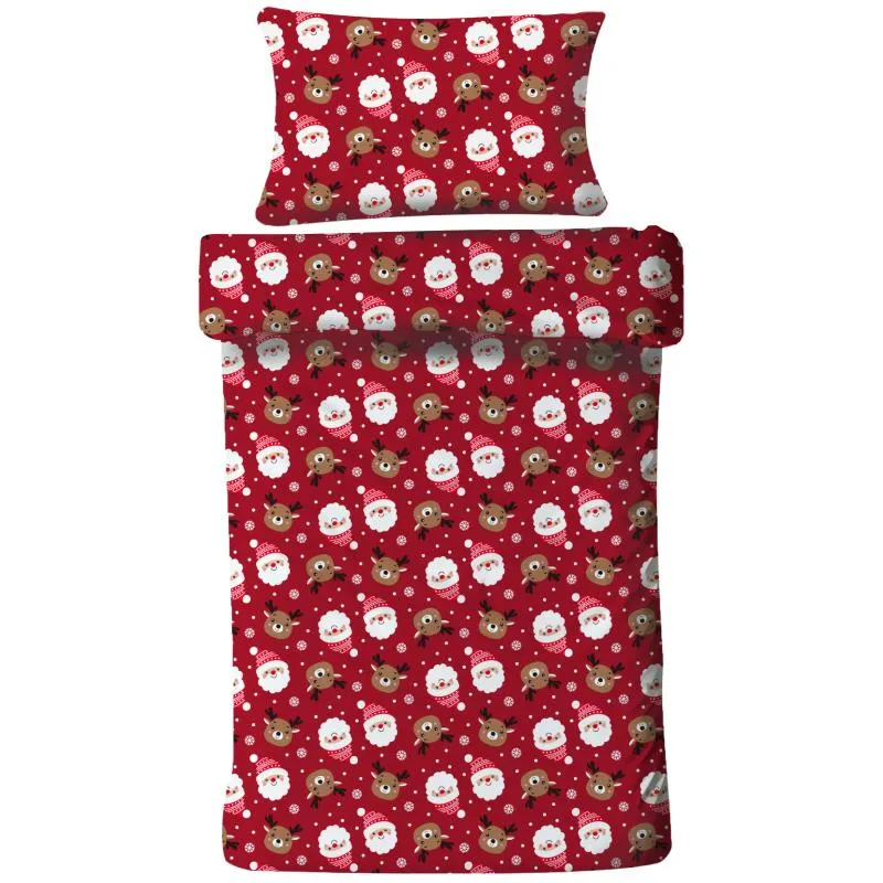 Pussilakanasetti Kotikulta 150 x 210 cm Tonttu ja Poro