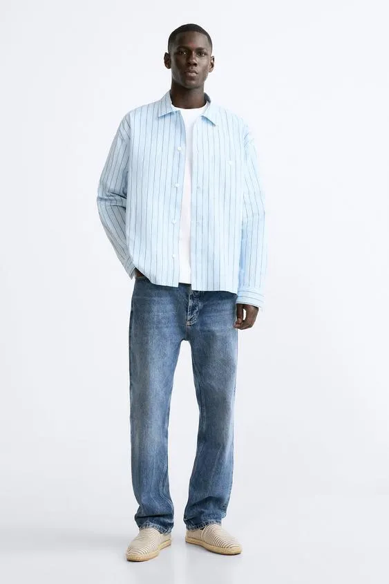 STRIPED FABRIC ESPADRILLES