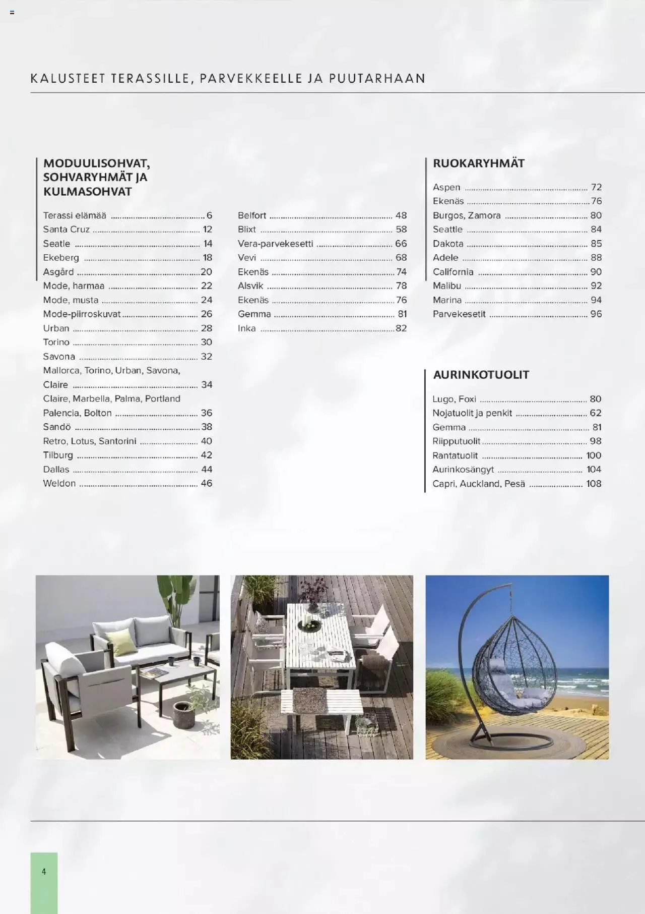 Masku - Kesäkalustekuvasto 2023 voimassa alkaen 10. huhtikuuta - 31. joulukuuta 2023 - Tarjouslehti sivu 4