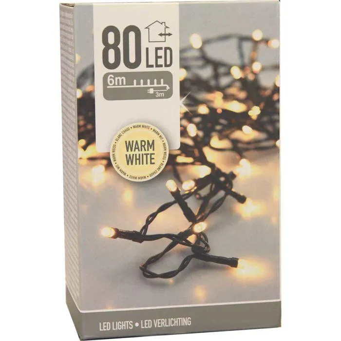 LED 80 PERUSVALOSARJA LÄMMIN VALKOINEN SISÄ- JA ULKOKÄYTTÖÖN