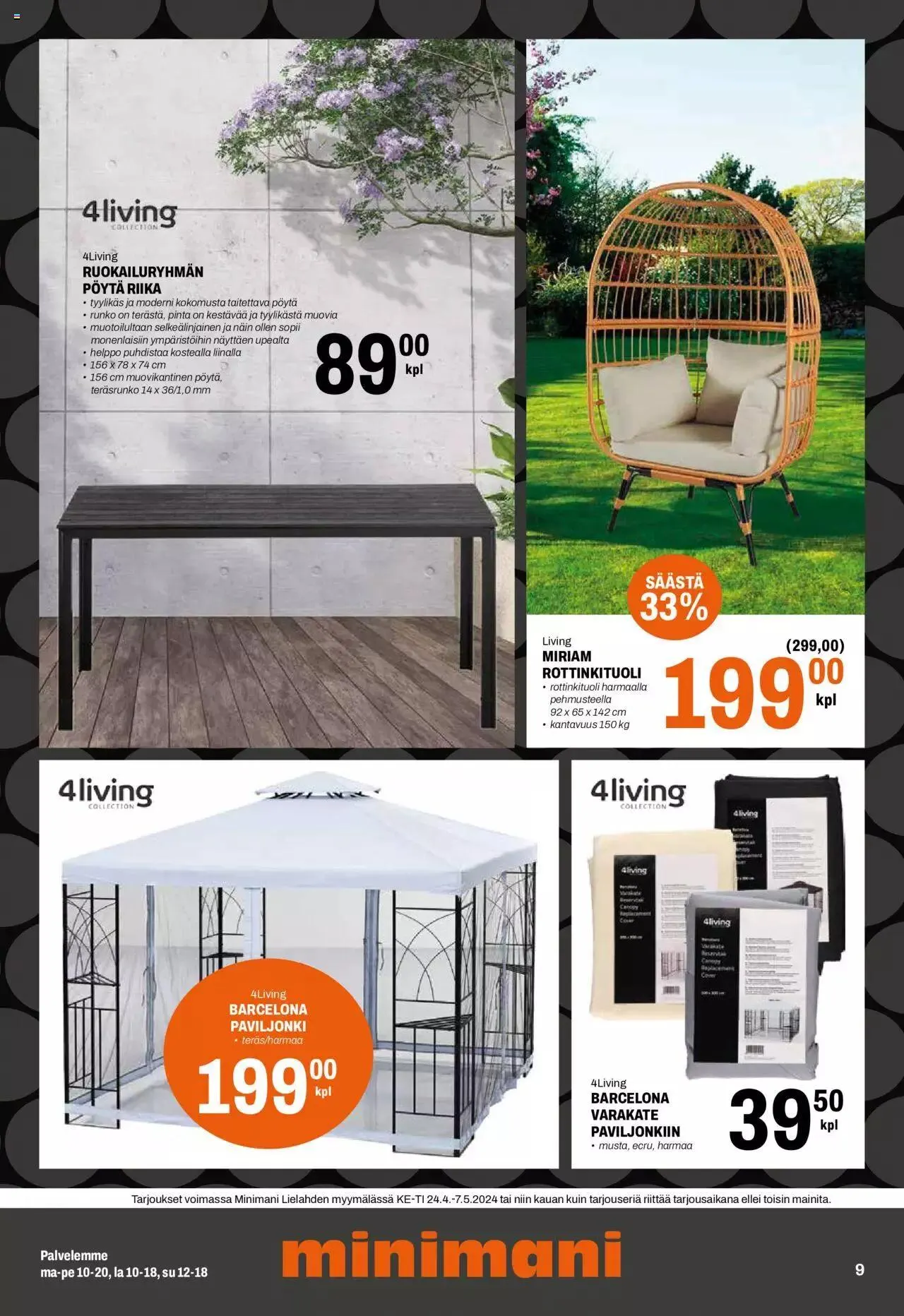 Minimani Tarjoukset - Tampere voimassa alkaen 24. huhtikuuta - 7. toukokuuta 2024 - Tarjouslehti sivu 9