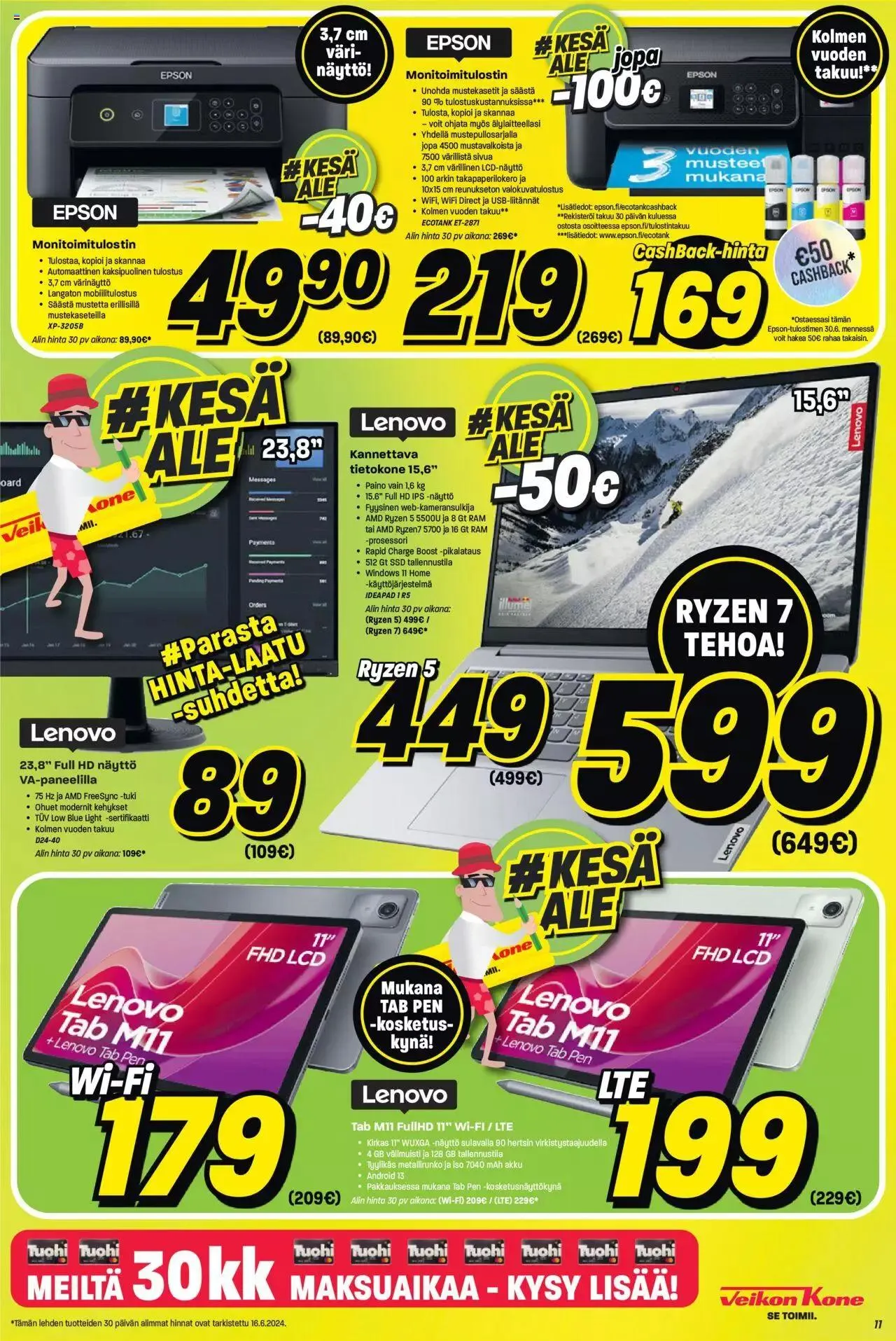 Veikon Kone tarjoukset voimassa alkaen 17. kesäkuuta - 23. kesäkuuta 2024 - Tarjouslehti sivu 11
