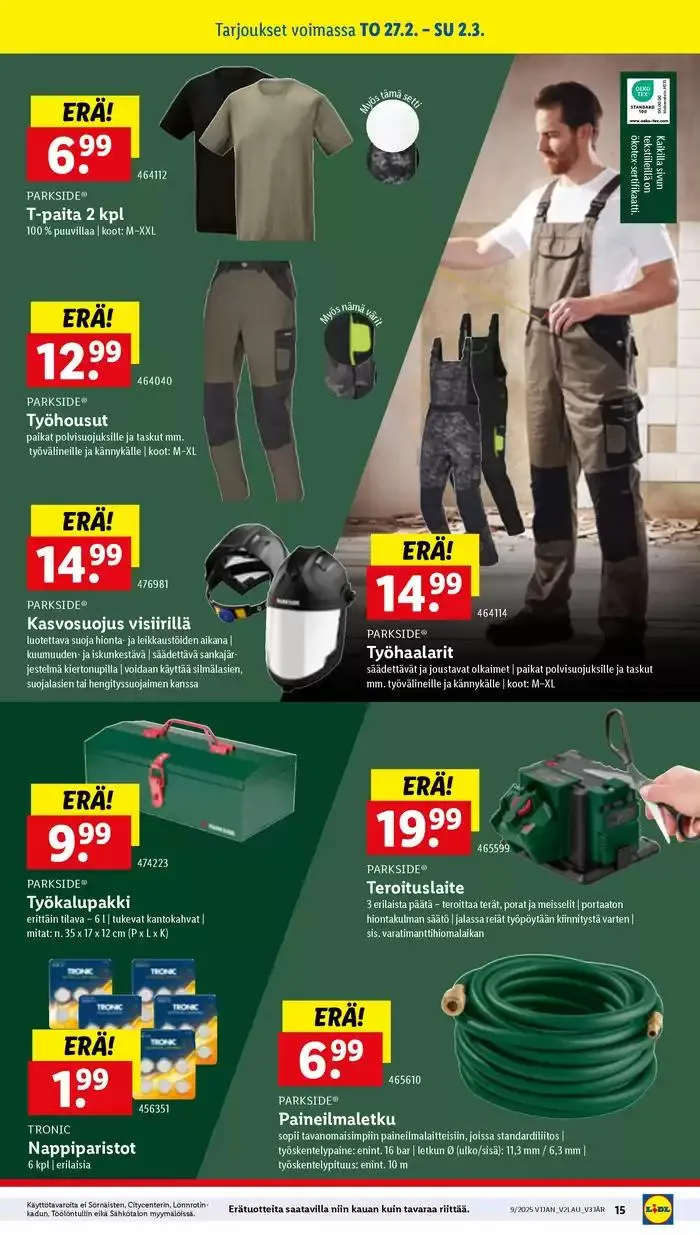 Mahtavia alennuksia valituista tuotteista voimassa alkaen 24. helmikuuta - 5. maaliskuuta 2025 - Tarjouslehti sivu 15