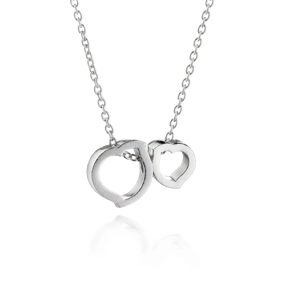 Lumoava Hali kaulakoru, irrotettavat kaksi sydäntä