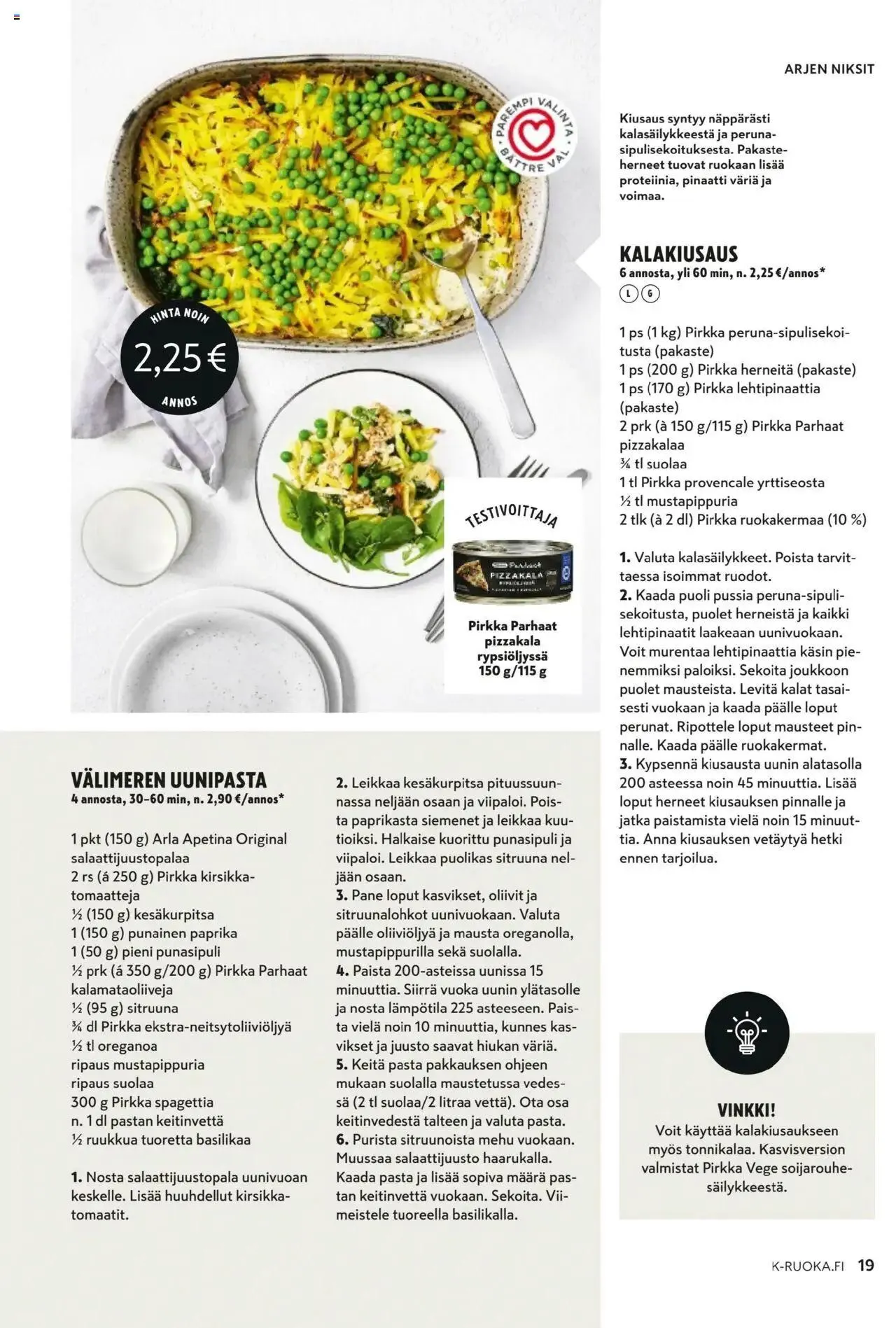 K-Market - K-Ruoka voimassa alkaen 25. syyskuuta - 26. marraskuuta 2024 - Tarjouslehti sivu 19