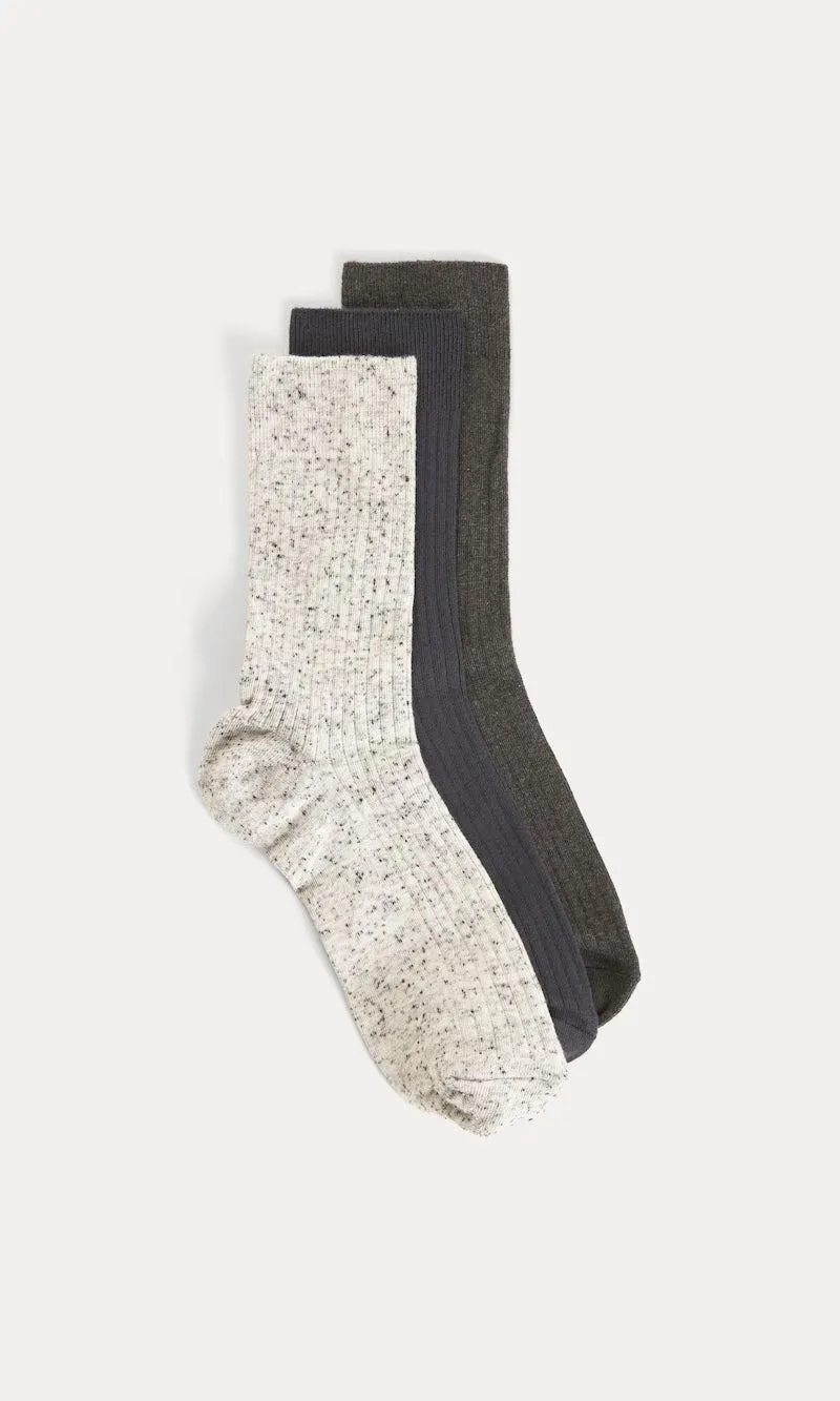 3-pack puuvillasukat