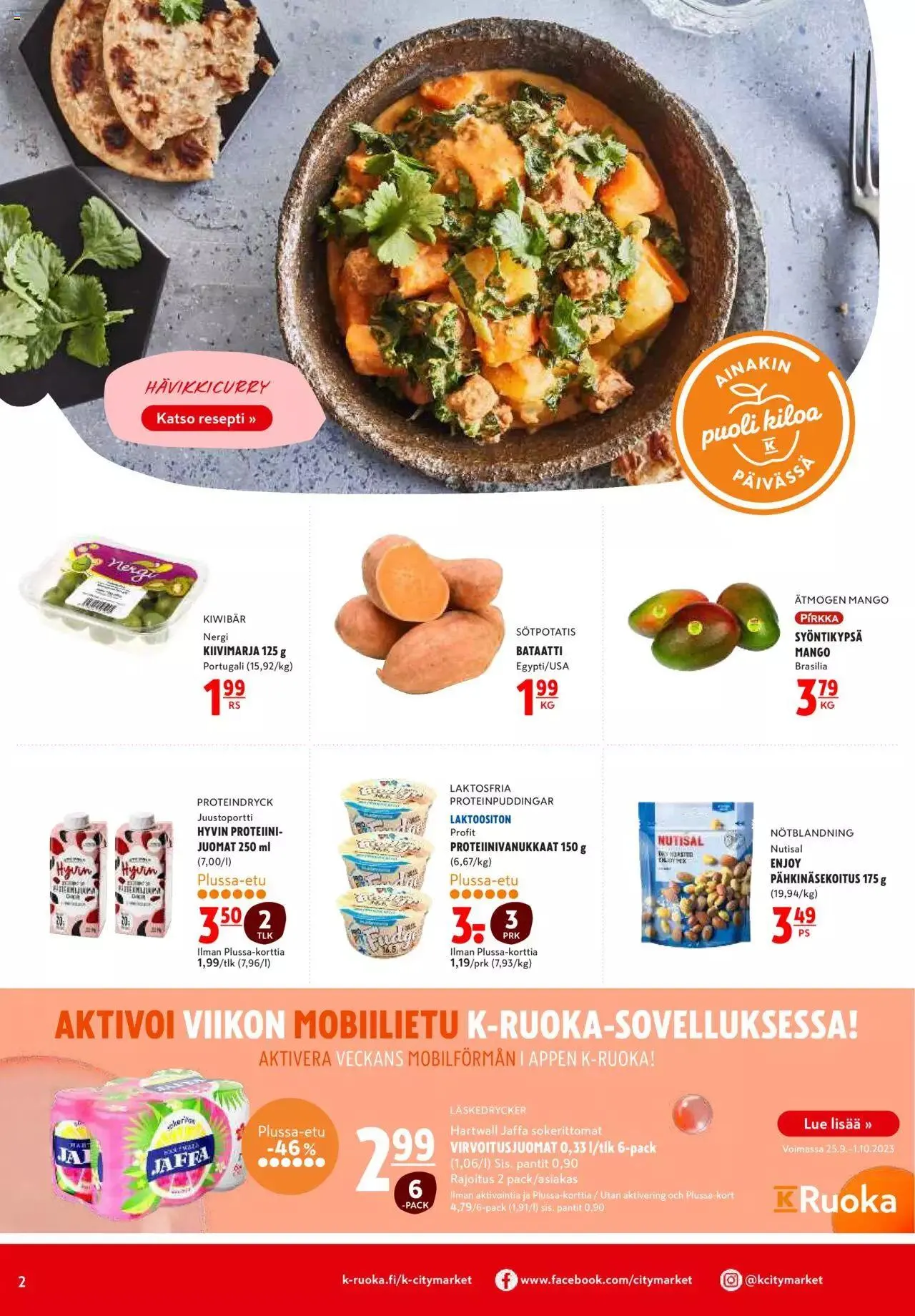 K-Citymarket - Tarjoukset voimassa alkaen 25. syyskuuta - 27. syyskuuta 2023 - Tarjouslehti sivu 2