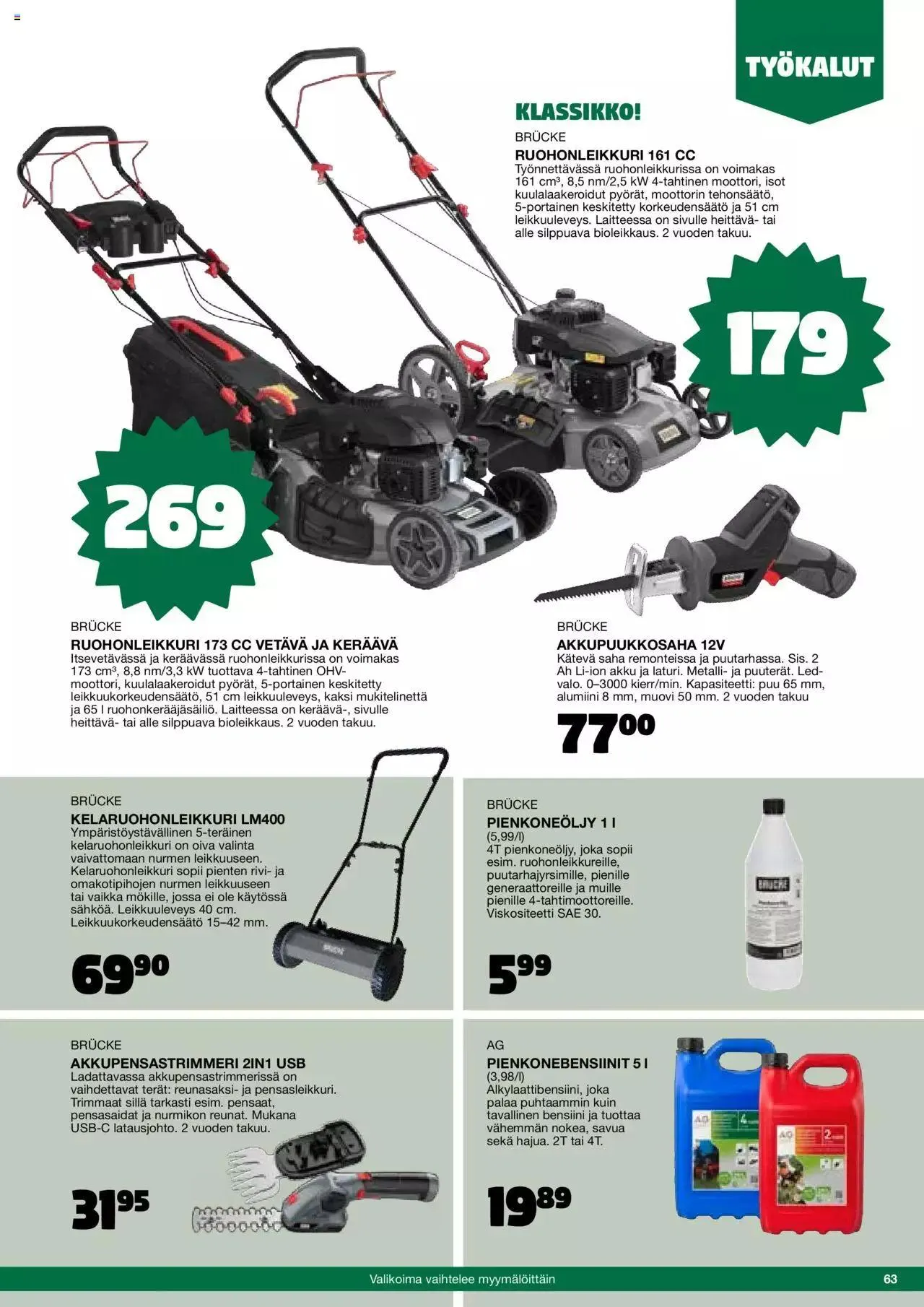 Tokmanni - Kesä 2024 voimassa alkaen 1. huhtikuuta - 31. joulukuuta 2024 - Tarjouslehti sivu 63
