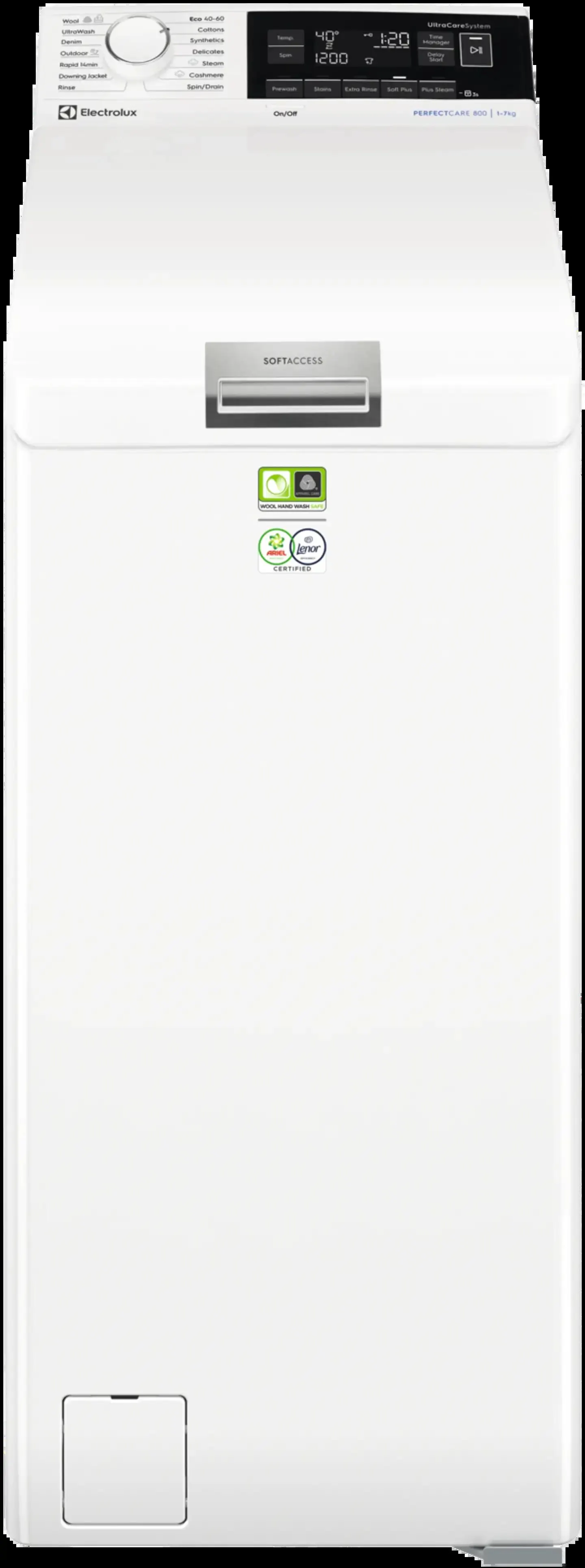 Electrolux päältä täytettävä pyykinpesukone EW8T673E1E 7kg valkoinen