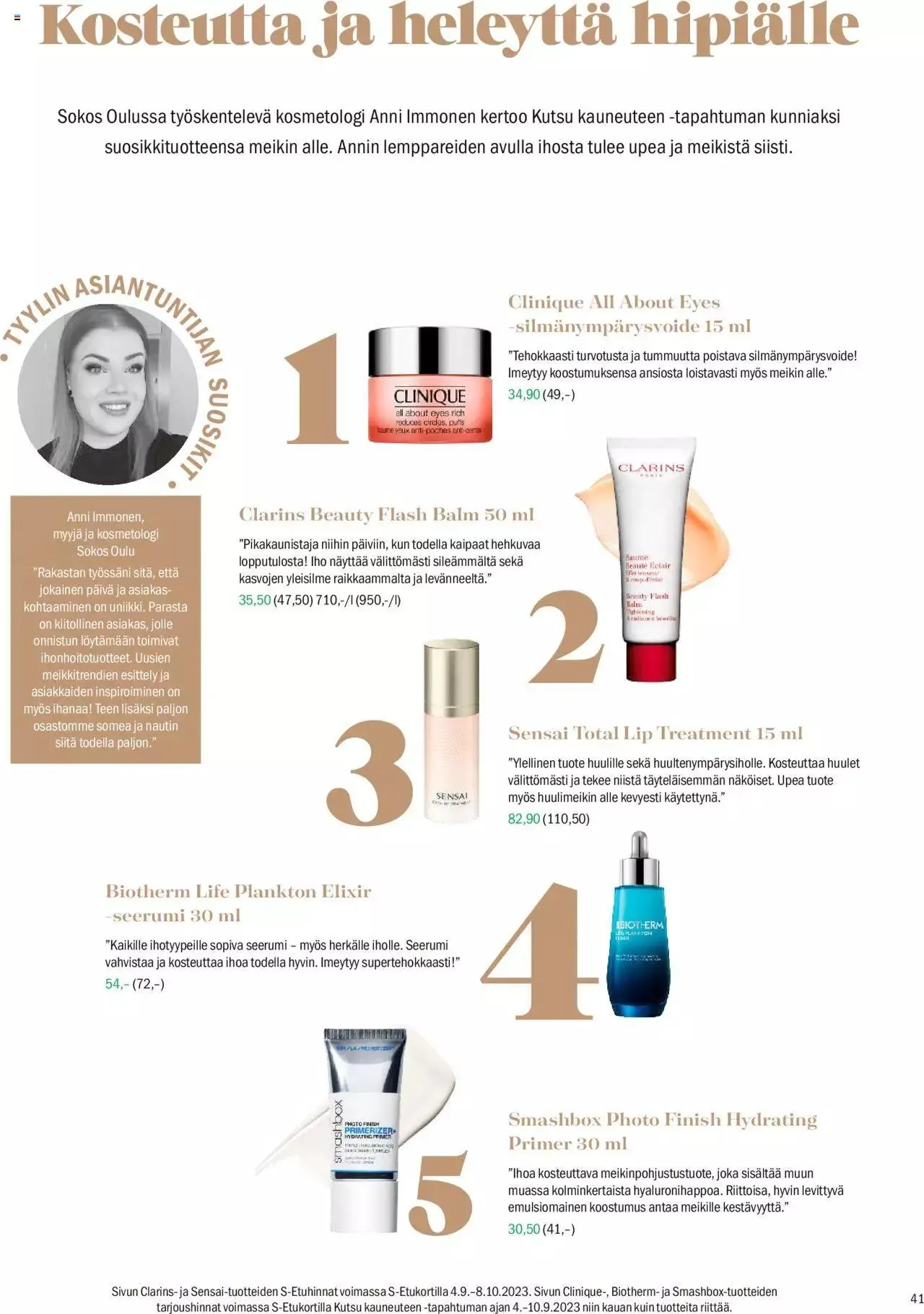 Sokos tarjoukset voimassa alkaen 4. syyskuuta - 8. lokakuuta 2023 - Tarjouslehti sivu 41