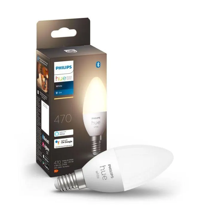 PHILIPS HUE WHITE ÄLYLAMPPU 5.5W B39 E14 470L 2700K